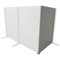 Manorga Verplaatsbaar beschermingsscherm 90 graden hoekmodule Plexiglas 7035 Grijs 0,8 mm x 175 cm