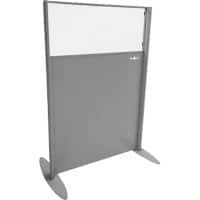 Manorga Verplaatsbaar beschermingsscherm 90 graden hoekmodule Plexiglas 7035 Grijs 120 x 175 cm