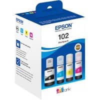 Recharge d'encre Epson 102 D'origine C13T03R640 Cyan, jaune, magenta, noir Multipack 4 Unités