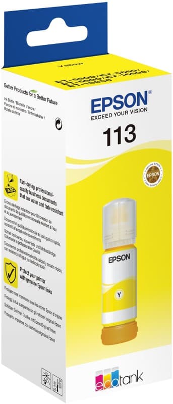 Bouteille d'encre Epson 113 D'origine C13T06B440 Jaune