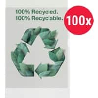 Esselte L-mappen 100% Gerecycled A4 Generfd Transparant 100 micron Polypropyleen 627496 Pak van 100