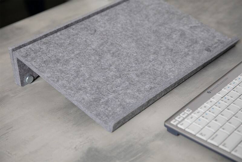 Porte-documents BakkerElkhuizen Réglable en hauteur PET, feutre Gris clair 80 x 260 mm