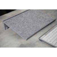 BakkerElkhuizen Document Holder Height Adjustable PET, Felt Light Grey 80 x 385 x 260 mm