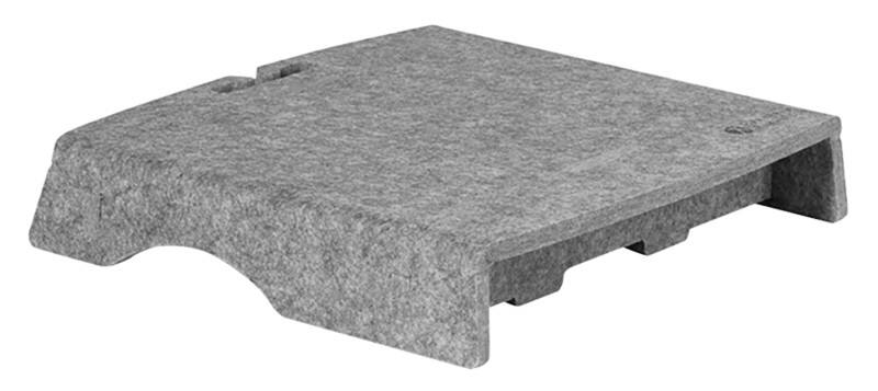 BakkerElkhuizen Monitorstandaard voor 24" In hoogte verstelbaar PET, viltgrijs 50 x 375 x 250 mm.