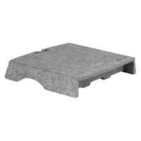 Support pour écran BakkerElkhuizen pour écrans 24" Réglable en hauteur PET, feutre Gris clair 50 x 375 x 250 mm