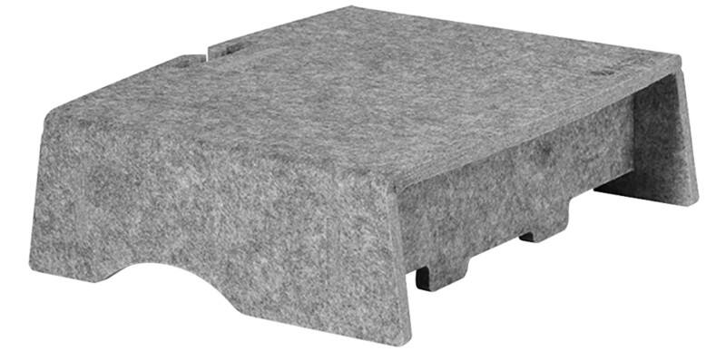 Support pour écran BakkerElkhuizen pour écrans 17" Réglable en hauteur PET, feutre Gris clair 90 x 375 x 250 mm