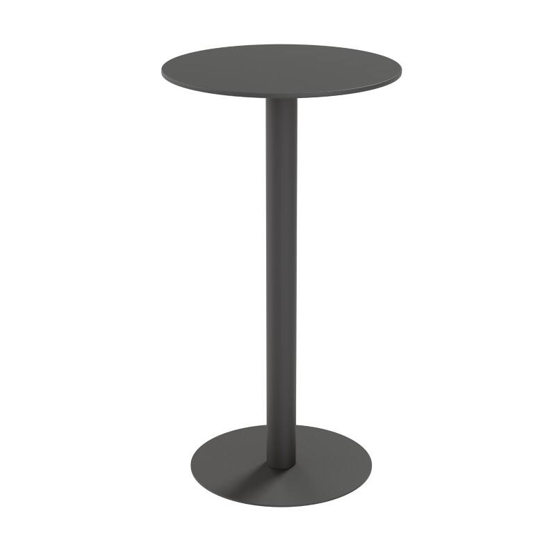 Table de cantine meet powered by PAPERFLOW Cross Rond TRCROS60H,01 Acier, Mélaminé 600 x 1100 mm