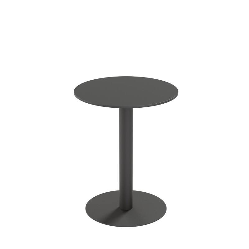 Table de cantine meet powered by PAPERFLOW Cross Rond TRCROS60M,01 Acier, Mélaminé 600 x 750 mm