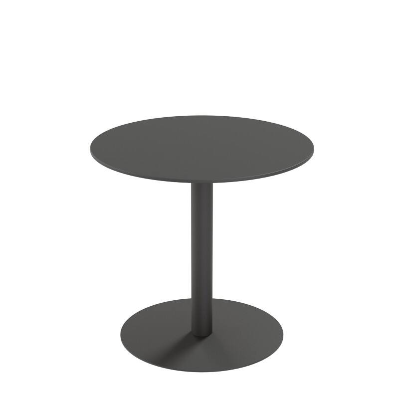 Table de cantine meet powered by PAPERFLOW Cross Rond TRCROS80M,01 Acier, Mélaminé 800 x 750 mm