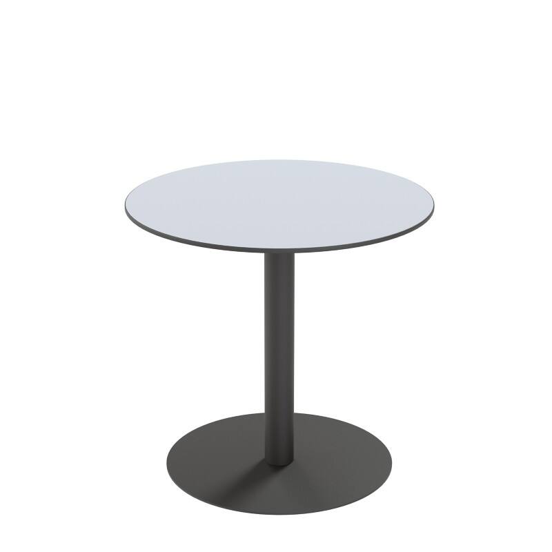 Table de cantine meet powered by PAPERFLOW Cross Rond TRCROS80M,02 Acier, Mélaminé 800 x 750 mm