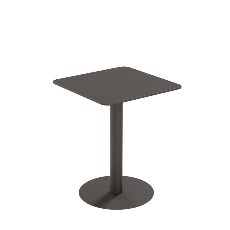 Table de cantine meet powered by PAPERFLOW Cross Carré TRCROS6060M,01 Acier, Mélaminé 600 x 750 mm