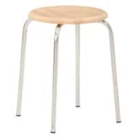 Tabouret Mayer Sitzmöbel myLUPO Brun clair bois 4 pieds en métal