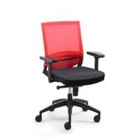 Chaise de bureau Mayer Sitzmöbel myOPTIMAX Tissu Plastique Piètement étoile Noir Rouge
