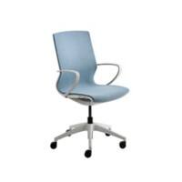 Chaise de conférence Mayer Sitzmöbel myMORRIS Tissu Plastique Piètement étoile Bleu clair