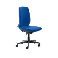 Chaise de bureau Mayer Sitzmöbel myCONTRACT Line Tissu Plastique Piètement étoile Bleu moyen