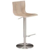 Tabouret de bar Mayer Sitzmöbel myHENRI Bois, chrome Base en colonne Blanc