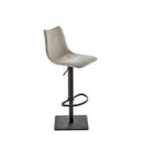 Tabouret de bar Mayer Sitzmöbel MyTOBY Cuir artificiel Base en colonne Gris clair Noir