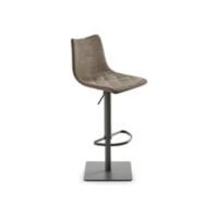 Tabouret de bar Mayer Sitzmöbel myTOBY Similicuir Base en colonne Brun Gris