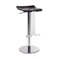 Tabouret de bar Mayer Sitzmöbel myWAVE Chrome Plastique Base en colonne Noir