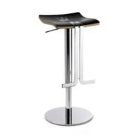 Tabouret de bar Mayer Sitzmöbel myWAVE Cuir artificiel Base en colonne Noir