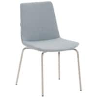 Chaise visiteur Mayer Sitzmöbel myHELIOS Cantilvever Tissu 4 pieds en métal Bleu clair chiné