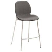 Tabouret de bar Mayer Sitzmöbel MySolo Acier inoxydable brossé Tissu 4 pieds en métal Anthracite chiné