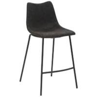 Tabouret de bar Mayer Sitzmöbel MySolo Cuir artificiel 4 pieds en métal Noir