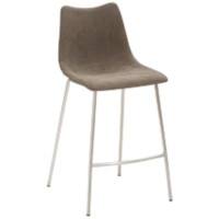 Tabouret de bar Mayer Sitzmöbel MySolo Cuir artificiel 4 pieds en métal Brun