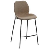 Tabouret de bar Mayer Sitzmöbel MySolo Tissu 4 pieds en métal Beige chiné