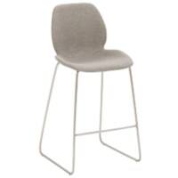 Tabouret de bar Mayer Sitzmöbel MySolo Acier inoxydable brossé Tissu Gris chiné