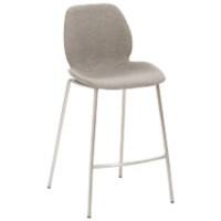 Tabouret de bar Mayer Sitzmöbel MySolo Acier inoxydable brossé Tissu 4 pieds en métal Gris chiné