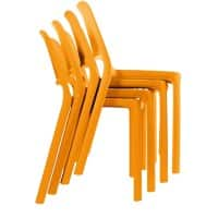 Chaise empilable Mayer myNUKE Polypropylène Plastique 4 Pieds Orange 2 Unités