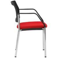 Chaise empilable Mayer Sitzmöbel myPLANO Tissu 4 pieds en métal Rouge 2 Unités