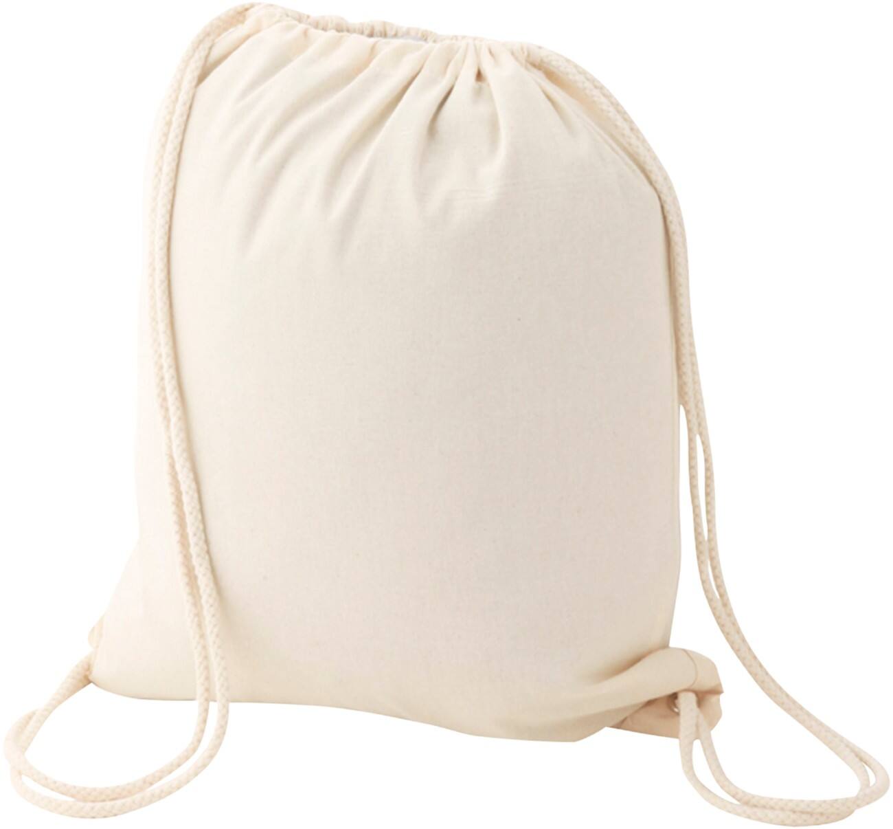 Sac à cordon en coton Beige 440 x 360 x 70 mm Paquet de 50