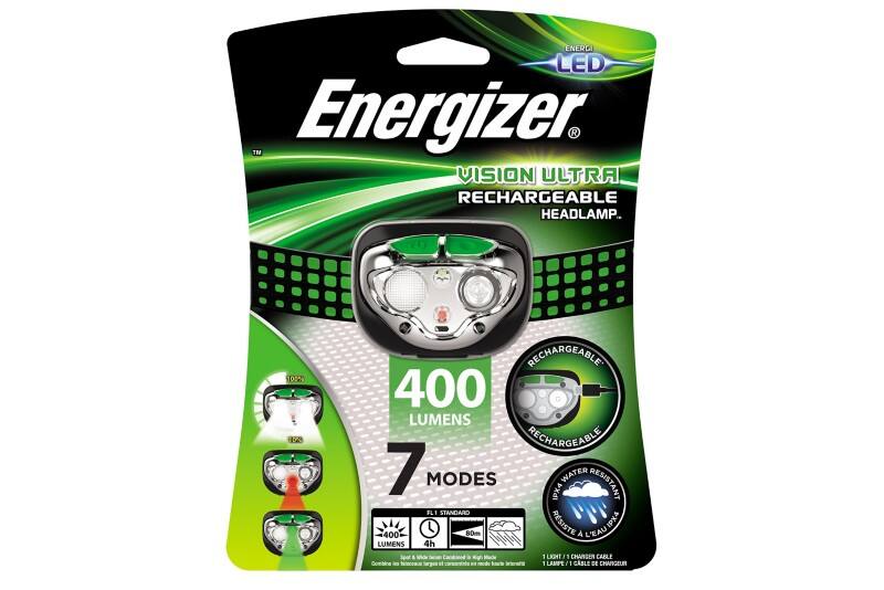 Lampe frontale Energizer Vision LED 400 lm USB Taille de la Batterie Originale