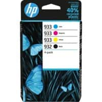 HP 932/933 originele inktcartridge 6ZC71AE zwart, cyaan, magenta, geel multipak 4 stuks