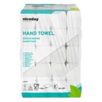 Niceday Professional Papieren handdoeken V-vouw Wit 2-laags 1165074 4000 Rollen