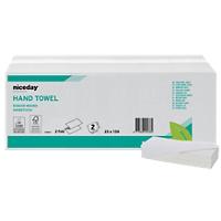 Niceday Professional Papieren handdoeken Z-vouw Wit 2-laags 1165077 25 Stuks à 150 Vellen