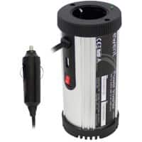 Convertisseur de courant ewent 150W 12V vers 230V avec port USB 2.1A Noir, argenté