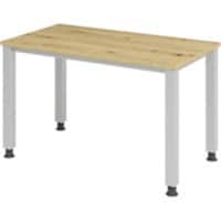 Hammerbacher in hoogte verstelbaar recht bureau met 4 voet Express Q Eiken 1,200 x 672 x 685 - 810 mm