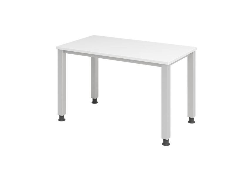Bureau Hammerbacher Express Q VQS Hauteur ajustable Rectangulaire Blanc 4 pieds métalliques 1200 (L) x 672 (P) x 810 (H) mm Acier, Aggloméré