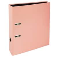 Classeur à levier Exacompta A4 8,0 cm Rose 2 anneaux 53567E Carton Portrait 10 Unités