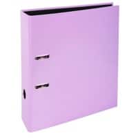 Classeur à levier Exacompta A4 8,0 cm Violet 2 anneaux 53565E Carton Portrait 10 Unités