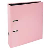 Classeur à levier Exacompta A4 8,0 cm Rose 2 anneaux 53566E Carton Portrait 10 Unités
