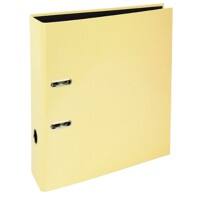 Classeur à levier Exacompta A4 8,0 cm Jaune 2 anneaux 53569E Carton Portrait 10 Unités