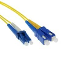Câble de raccordement ACT 9/125 OS2 Duplex avec connecteurs LC et SC 1 m