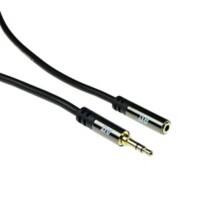 ACT 10 M Hoogwaardige Audiokabel, 3,5 mm Stereo-aansluiting mannelijk - vrouwelijk