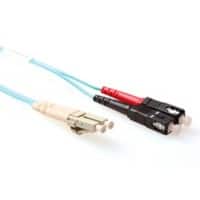 Câble de raccordement multimode ACT LSZH 50/125 OM3 avec connecteurs LC et SC 2m