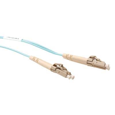 Câble de fibre optique Patch multimode ACT Duplex LSZH 9/125 OM3 Avec connecteurs LC 4 m