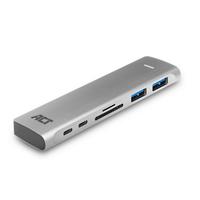 Adaptateur multiport USB-C Thunderbolt 3 vers HDMI Femelle ACT 4K USB-C 2x USB-A Lecteur de carte